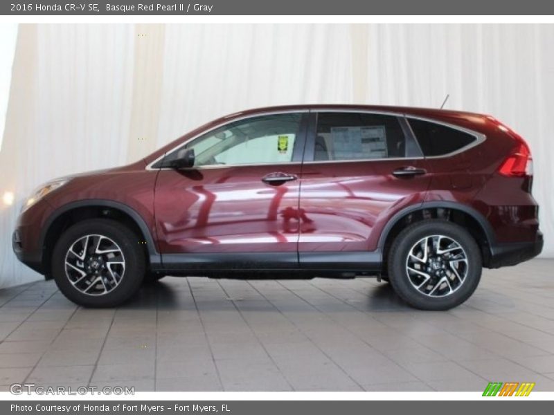 Basque Red Pearl II / Gray 2016 Honda CR-V SE