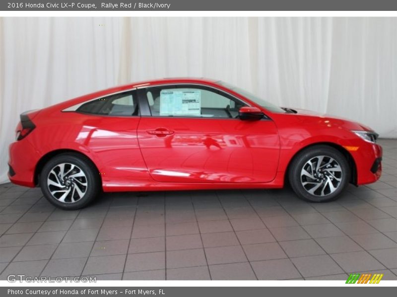 Rallye Red / Black/Ivory 2016 Honda Civic LX-P Coupe