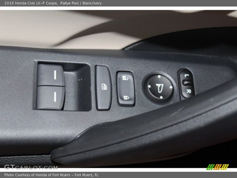 Rallye Red / Black/Ivory 2016 Honda Civic LX-P Coupe