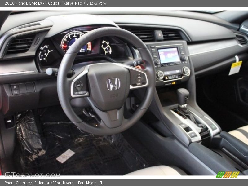 Rallye Red / Black/Ivory 2016 Honda Civic LX-P Coupe