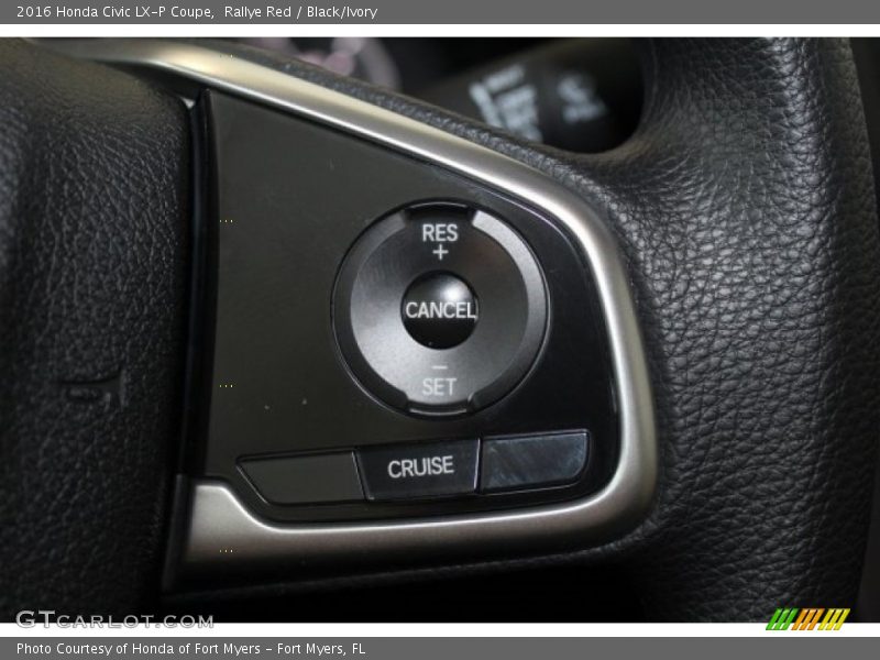 Rallye Red / Black/Ivory 2016 Honda Civic LX-P Coupe