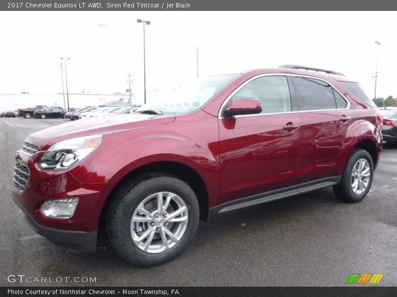 Siren Red Tintcoat / Jet Black 2017 Chevrolet Equinox LT AWD