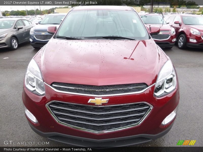 Siren Red Tintcoat / Jet Black 2017 Chevrolet Equinox LT AWD