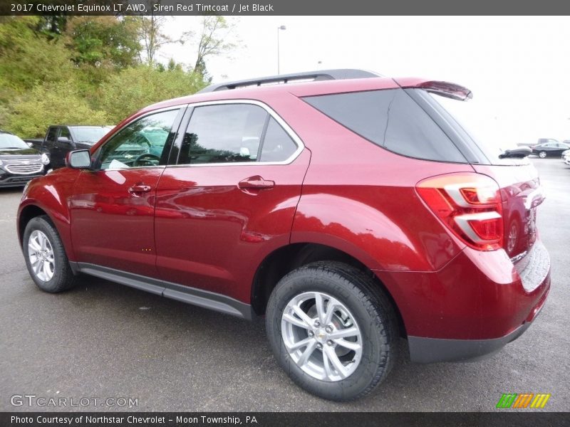 Siren Red Tintcoat / Jet Black 2017 Chevrolet Equinox LT AWD