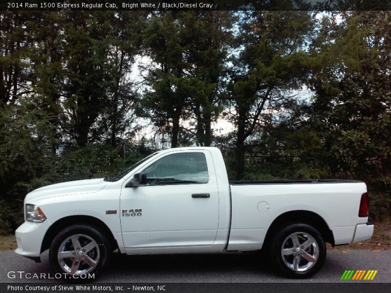 Bright White / Black/Diesel Gray 2014 Ram 1500 Express Regular Cab