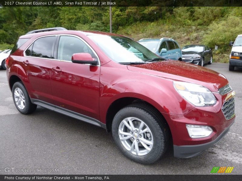 Siren Red Tintcoat / Jet Black 2017 Chevrolet Equinox LT AWD