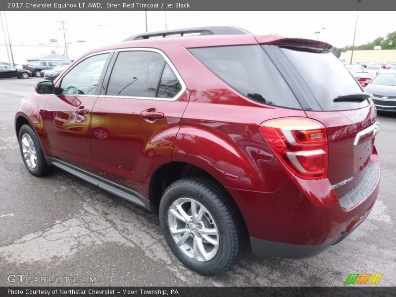 Siren Red Tintcoat / Jet Black 2017 Chevrolet Equinox LT AWD