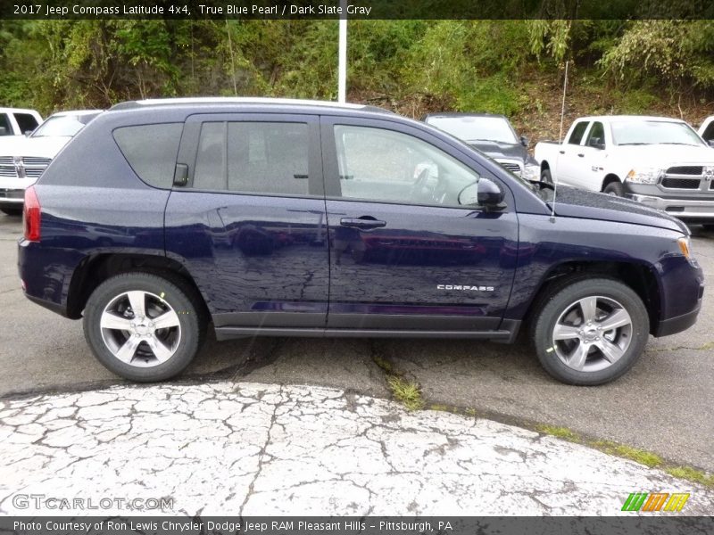 True Blue Pearl / Dark Slate Gray 2017 Jeep Compass Latitude 4x4