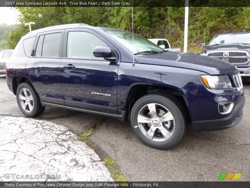 True Blue Pearl / Dark Slate Gray 2017 Jeep Compass Latitude 4x4
