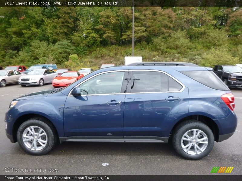 Patriot Blue Metallic / Jet Black 2017 Chevrolet Equinox LT AWD