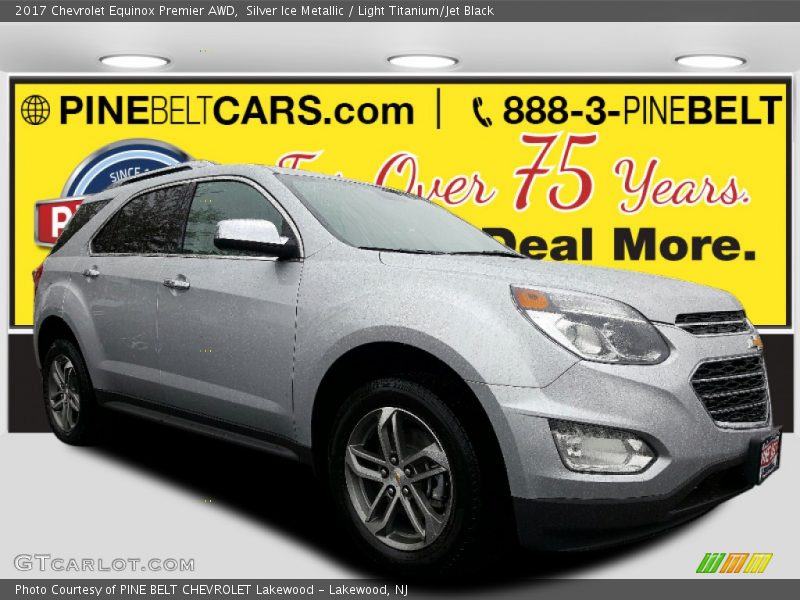 Silver Ice Metallic / Light Titanium/Jet Black 2017 Chevrolet Equinox Premier AWD
