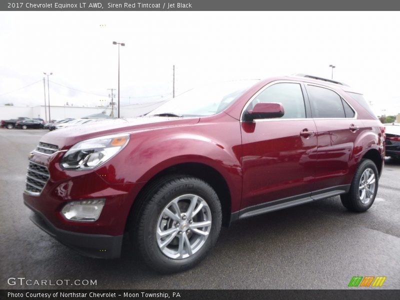 Siren Red Tintcoat / Jet Black 2017 Chevrolet Equinox LT AWD