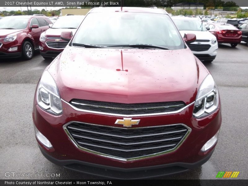 Siren Red Tintcoat / Jet Black 2017 Chevrolet Equinox LT AWD