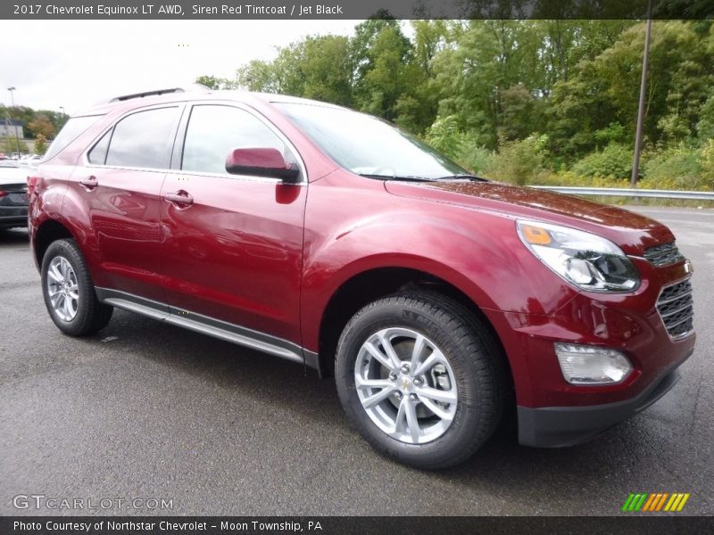 Siren Red Tintcoat / Jet Black 2017 Chevrolet Equinox LT AWD