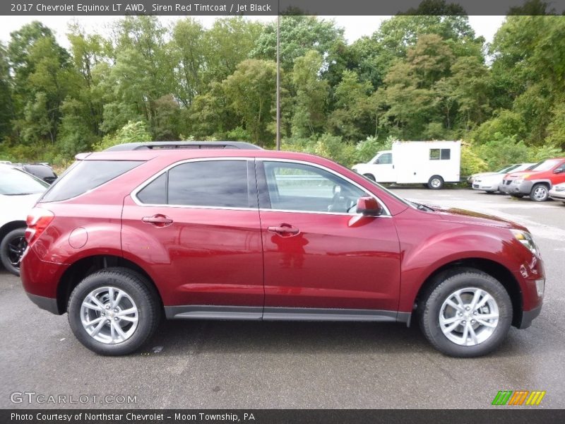Siren Red Tintcoat / Jet Black 2017 Chevrolet Equinox LT AWD
