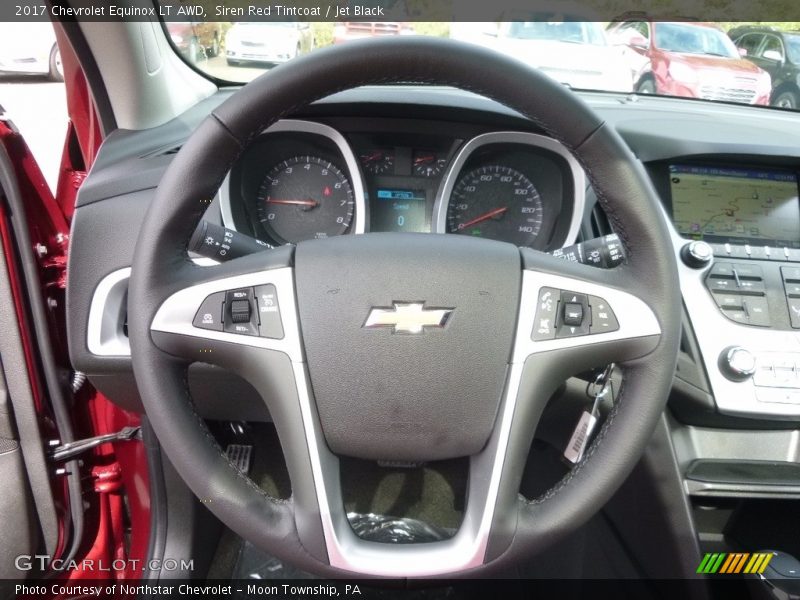 Siren Red Tintcoat / Jet Black 2017 Chevrolet Equinox LT AWD