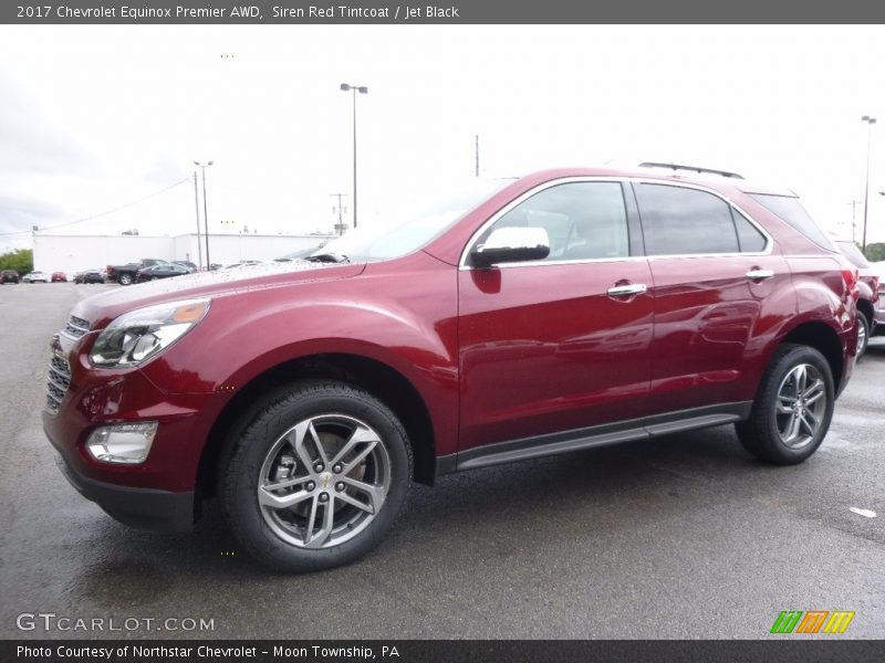 Siren Red Tintcoat / Jet Black 2017 Chevrolet Equinox Premier AWD