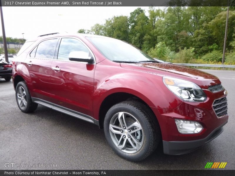 Siren Red Tintcoat / Jet Black 2017 Chevrolet Equinox Premier AWD