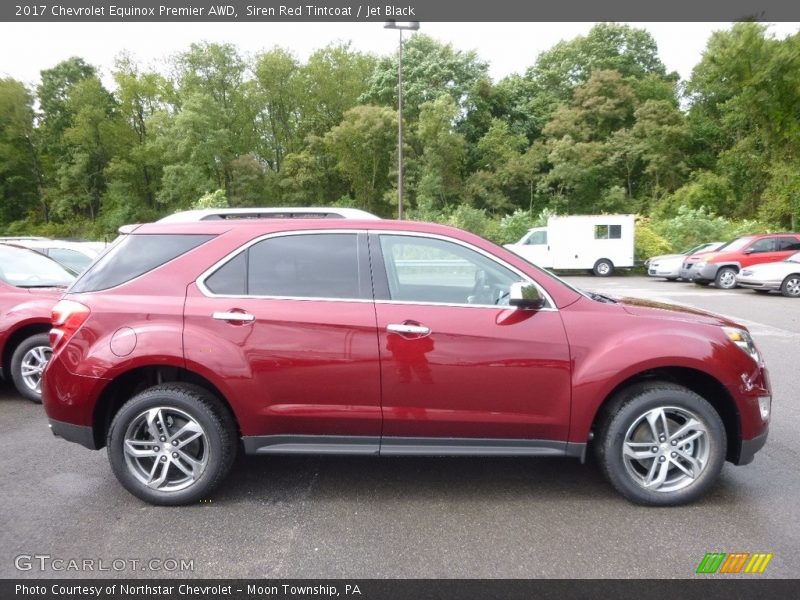 Siren Red Tintcoat / Jet Black 2017 Chevrolet Equinox Premier AWD