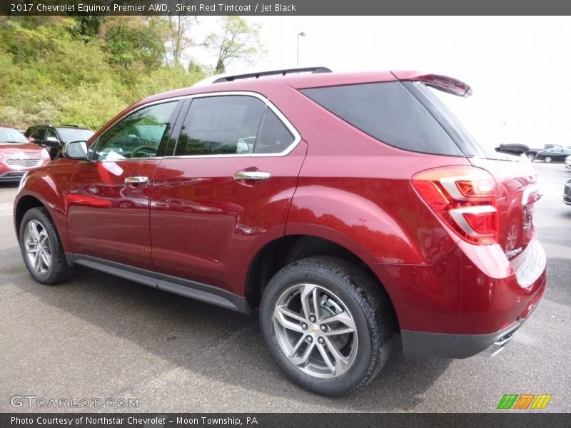 Siren Red Tintcoat / Jet Black 2017 Chevrolet Equinox Premier AWD