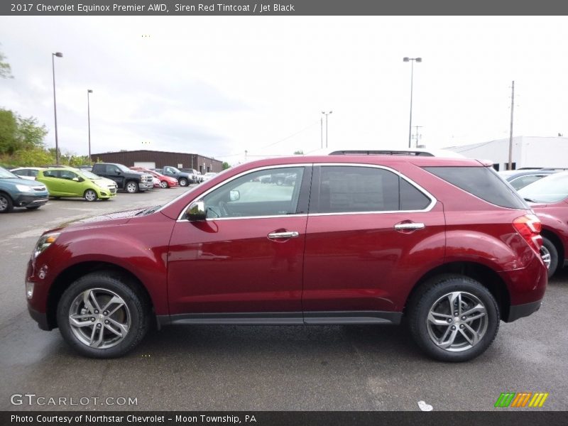 Siren Red Tintcoat / Jet Black 2017 Chevrolet Equinox Premier AWD