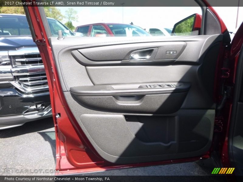 Siren Red Tintcoat / Ebony 2017 Chevrolet Traverse LT AWD