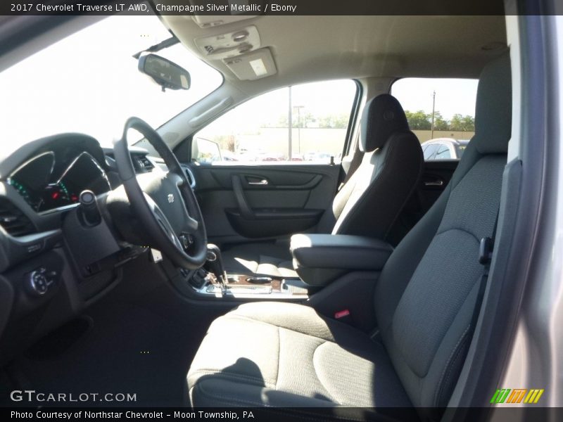 Champagne Silver Metallic / Ebony 2017 Chevrolet Traverse LT AWD