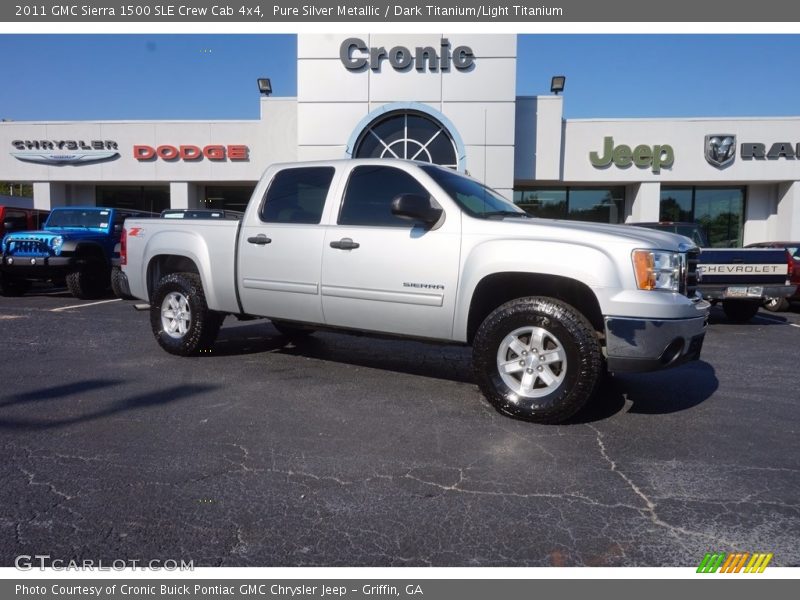 Pure Silver Metallic / Dark Titanium/Light Titanium 2011 GMC Sierra 1500 SLE Crew Cab 4x4