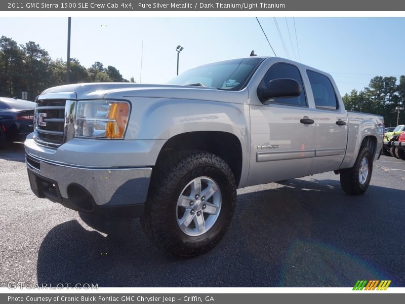 Pure Silver Metallic / Dark Titanium/Light Titanium 2011 GMC Sierra 1500 SLE Crew Cab 4x4