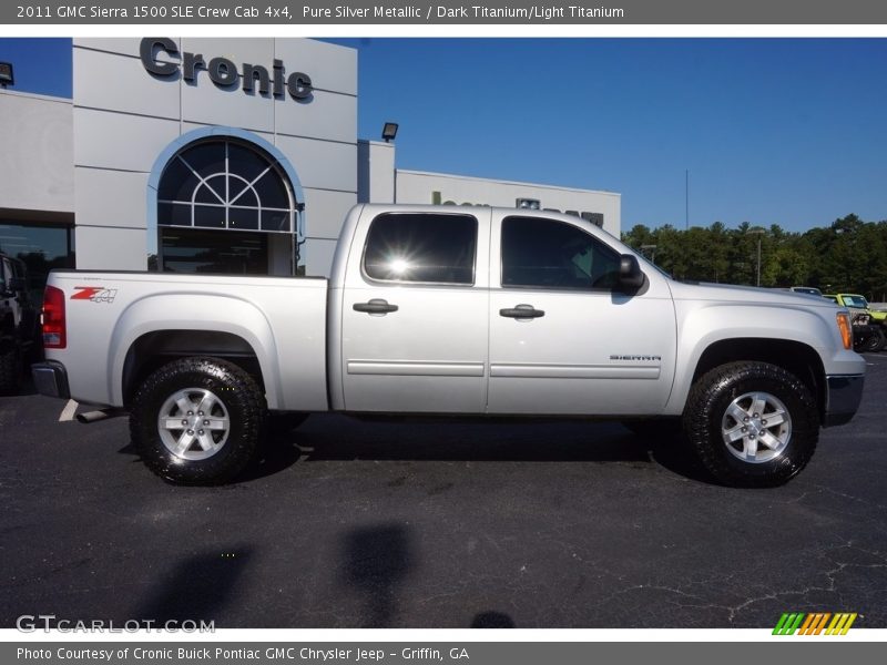 Pure Silver Metallic / Dark Titanium/Light Titanium 2011 GMC Sierra 1500 SLE Crew Cab 4x4