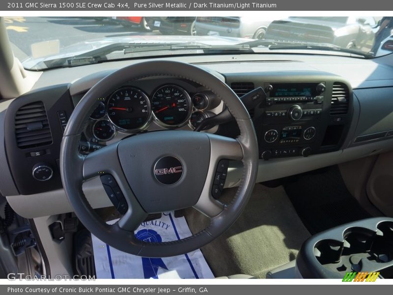Pure Silver Metallic / Dark Titanium/Light Titanium 2011 GMC Sierra 1500 SLE Crew Cab 4x4