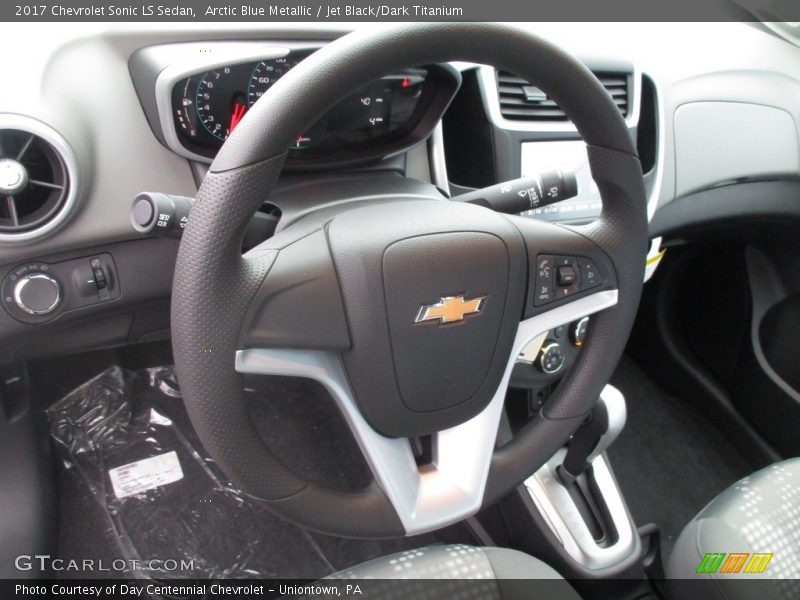 Arctic Blue Metallic / Jet Black/Dark Titanium 2017 Chevrolet Sonic LS Sedan
