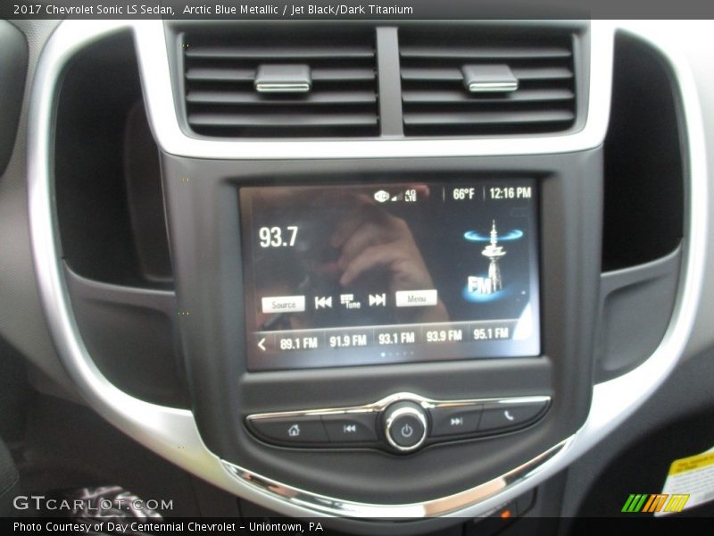 Arctic Blue Metallic / Jet Black/Dark Titanium 2017 Chevrolet Sonic LS Sedan