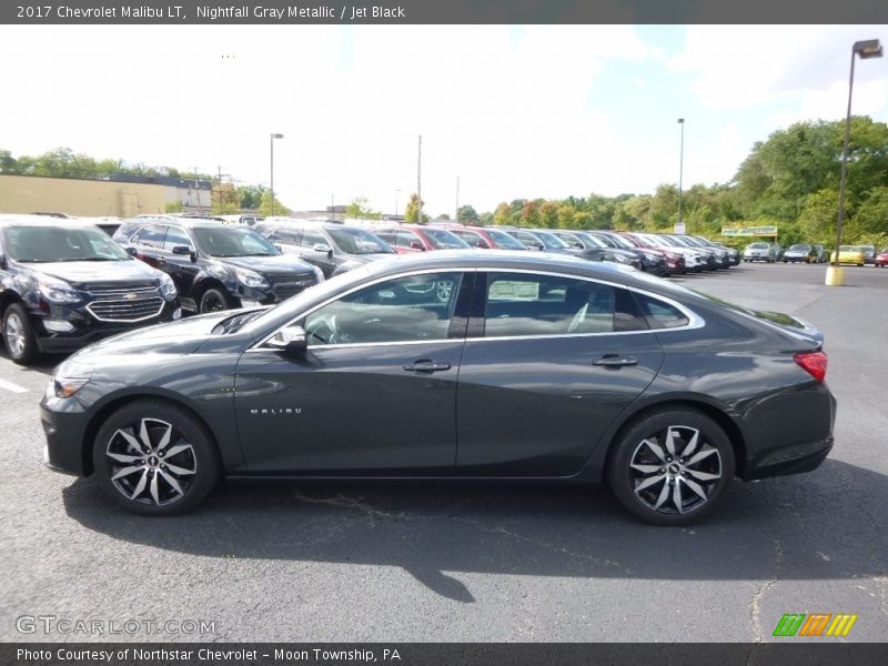 Nightfall Gray Metallic / Jet Black 2017 Chevrolet Malibu LT