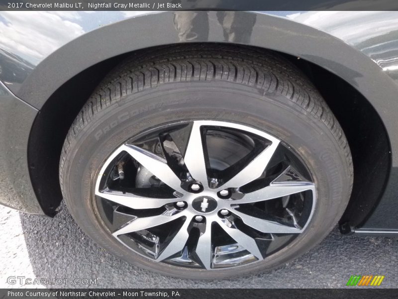 Nightfall Gray Metallic / Jet Black 2017 Chevrolet Malibu LT