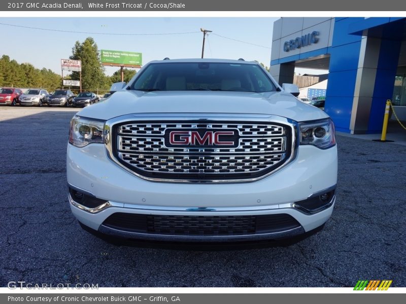White Frost Tricoat / Cocoa/Shale 2017 GMC Acadia Denali