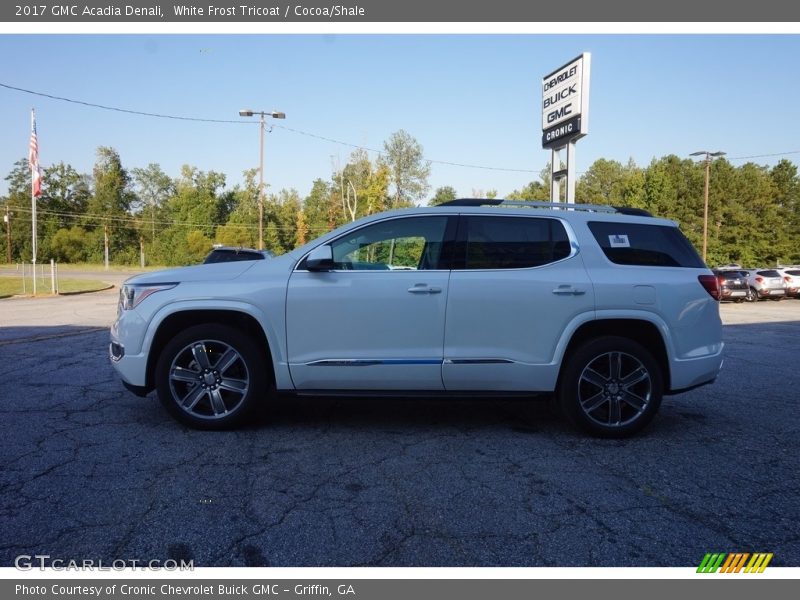 White Frost Tricoat / Cocoa/Shale 2017 GMC Acadia Denali
