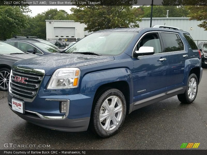 Slate Blue Metallic / Light Titanium 2017 GMC Terrain SLT AWD