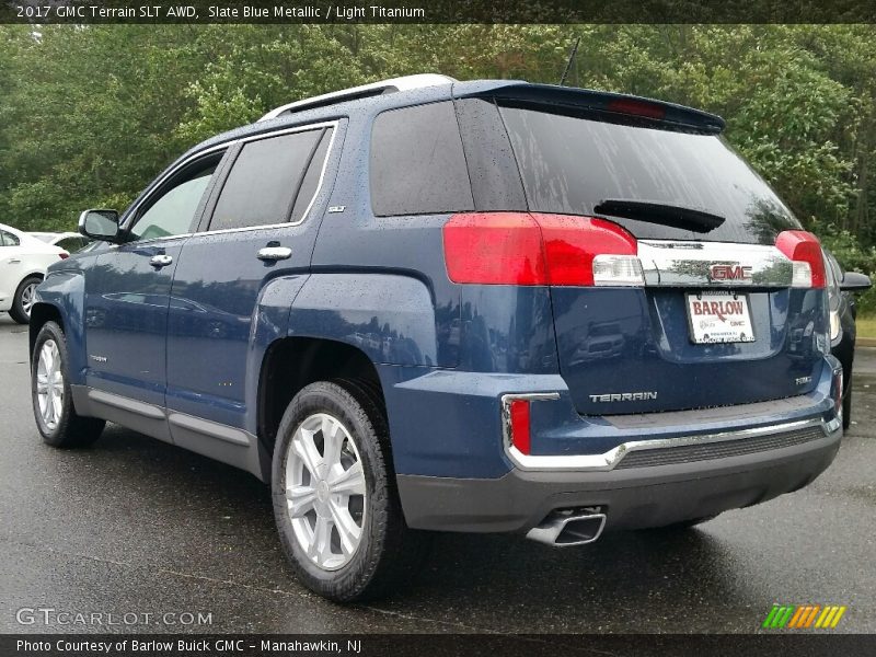 Slate Blue Metallic / Light Titanium 2017 GMC Terrain SLT AWD
