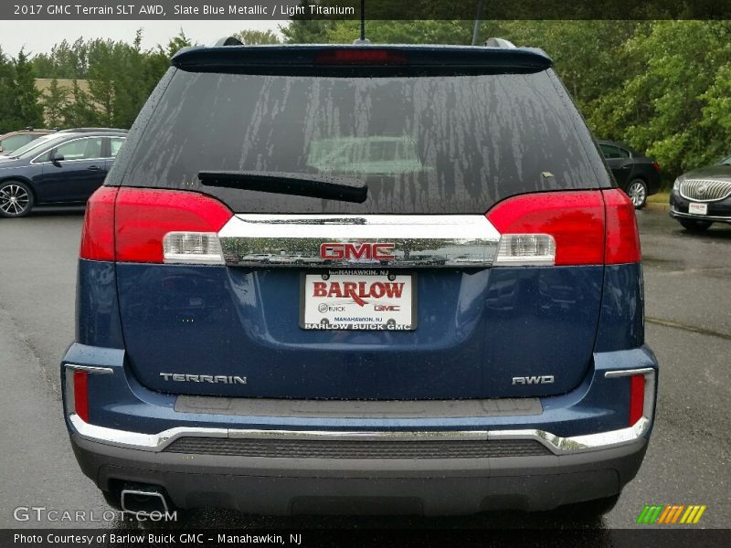 Slate Blue Metallic / Light Titanium 2017 GMC Terrain SLT AWD