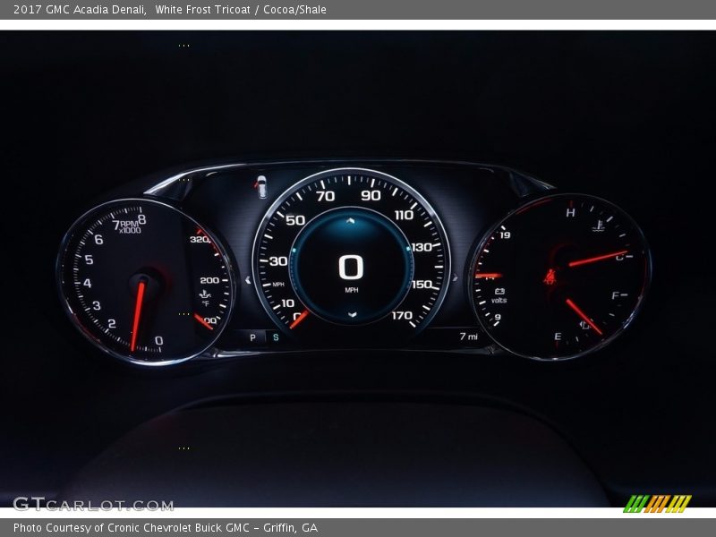 White Frost Tricoat / Cocoa/Shale 2017 GMC Acadia Denali