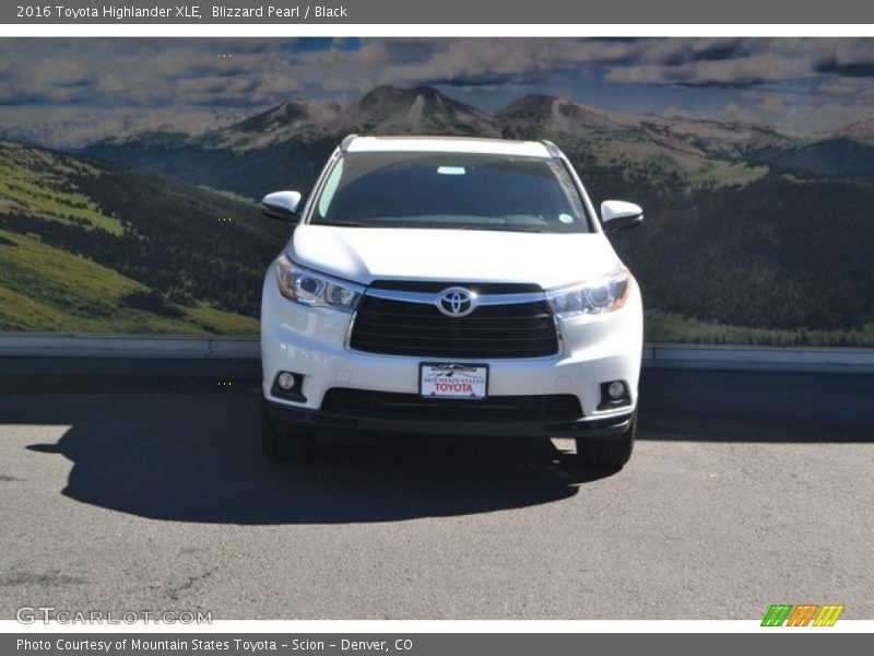 Blizzard Pearl / Black 2016 Toyota Highlander XLE