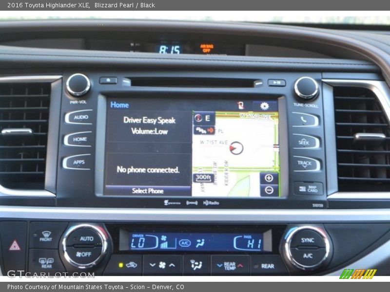 Blizzard Pearl / Black 2016 Toyota Highlander XLE
