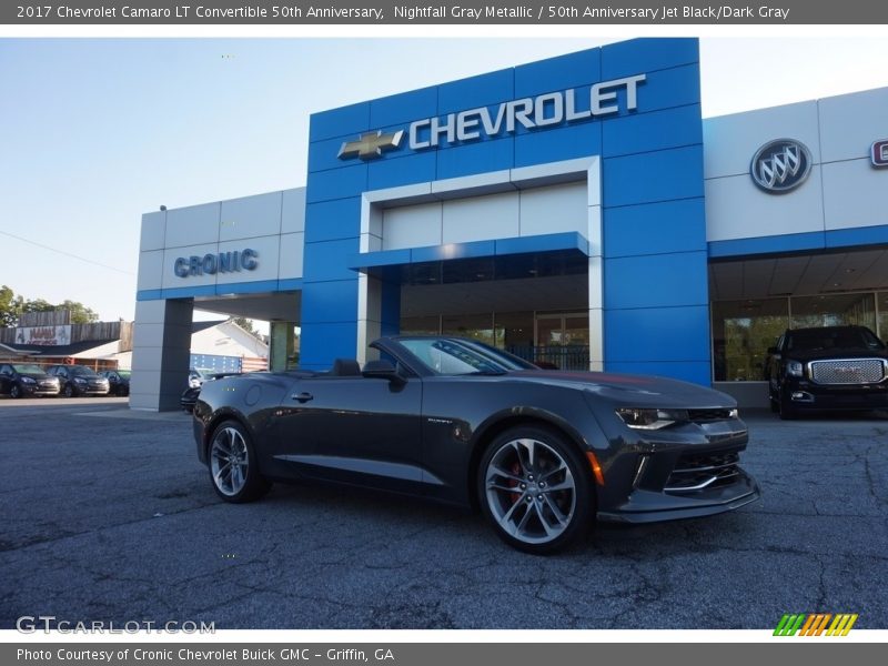Nightfall Gray Metallic / 50th Anniversary Jet Black/Dark Gray 2017 Chevrolet Camaro LT Convertible 50th Anniversary