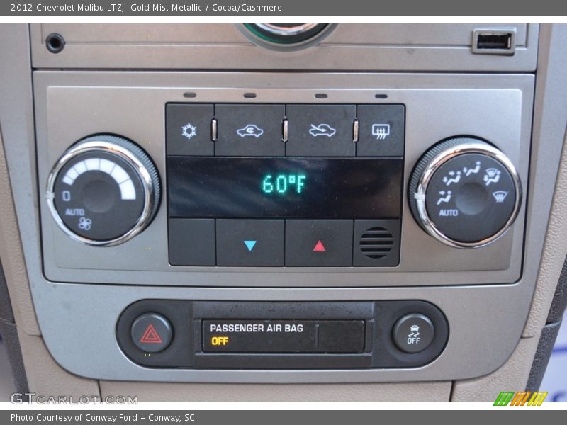 Gold Mist Metallic / Cocoa/Cashmere 2012 Chevrolet Malibu LTZ