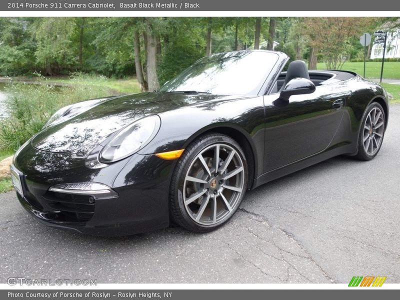 Basalt Black Metallic / Black 2014 Porsche 911 Carrera Cabriolet