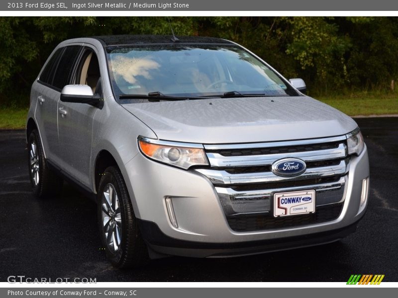 Ingot Silver Metallic / Medium Light Stone 2013 Ford Edge SEL