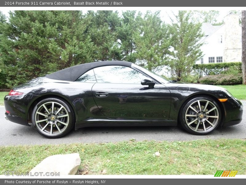 Basalt Black Metallic / Black 2014 Porsche 911 Carrera Cabriolet