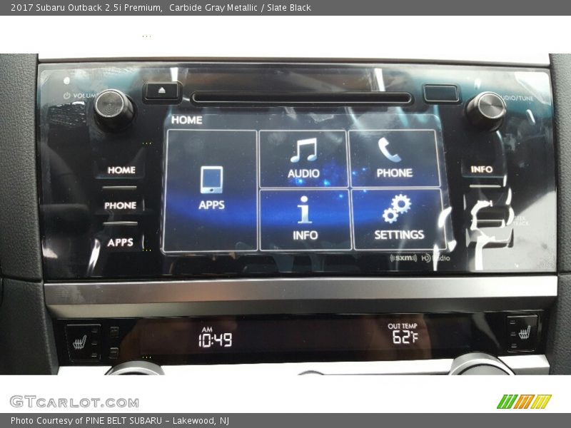 Carbide Gray Metallic / Slate Black 2017 Subaru Outback 2.5i Premium