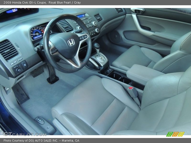  2009 Civic EX-L Coupe Gray Interior